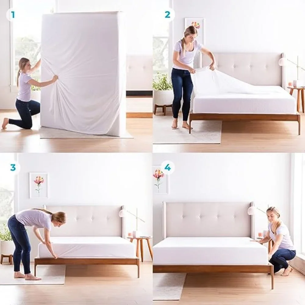 Linenspa Zippered Waterproof Mattress Encasement White Twin Fits Mattres…